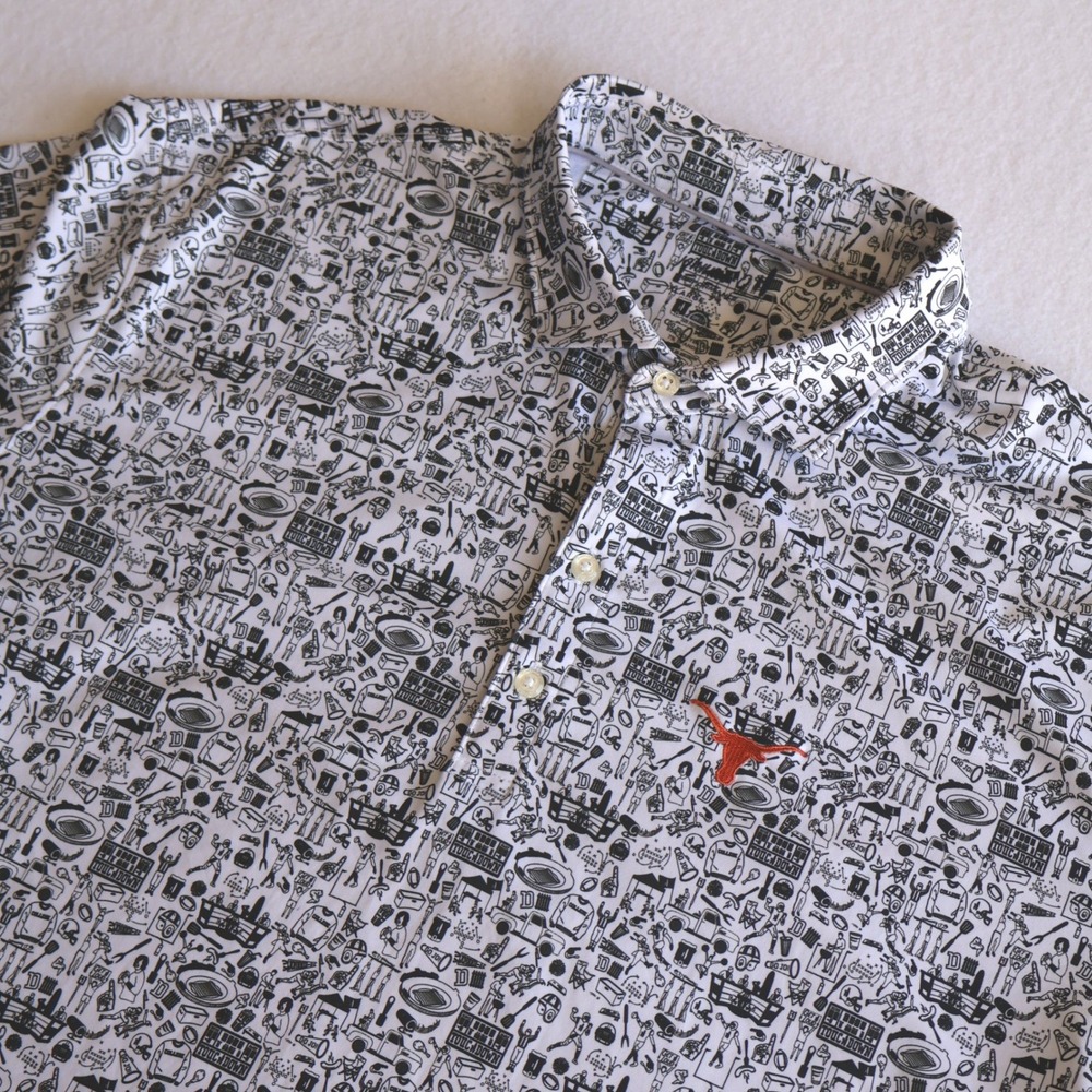 Johnnie-O Texas Longhorns Performance Polo Shirt XL Stretch Golf Outdoor